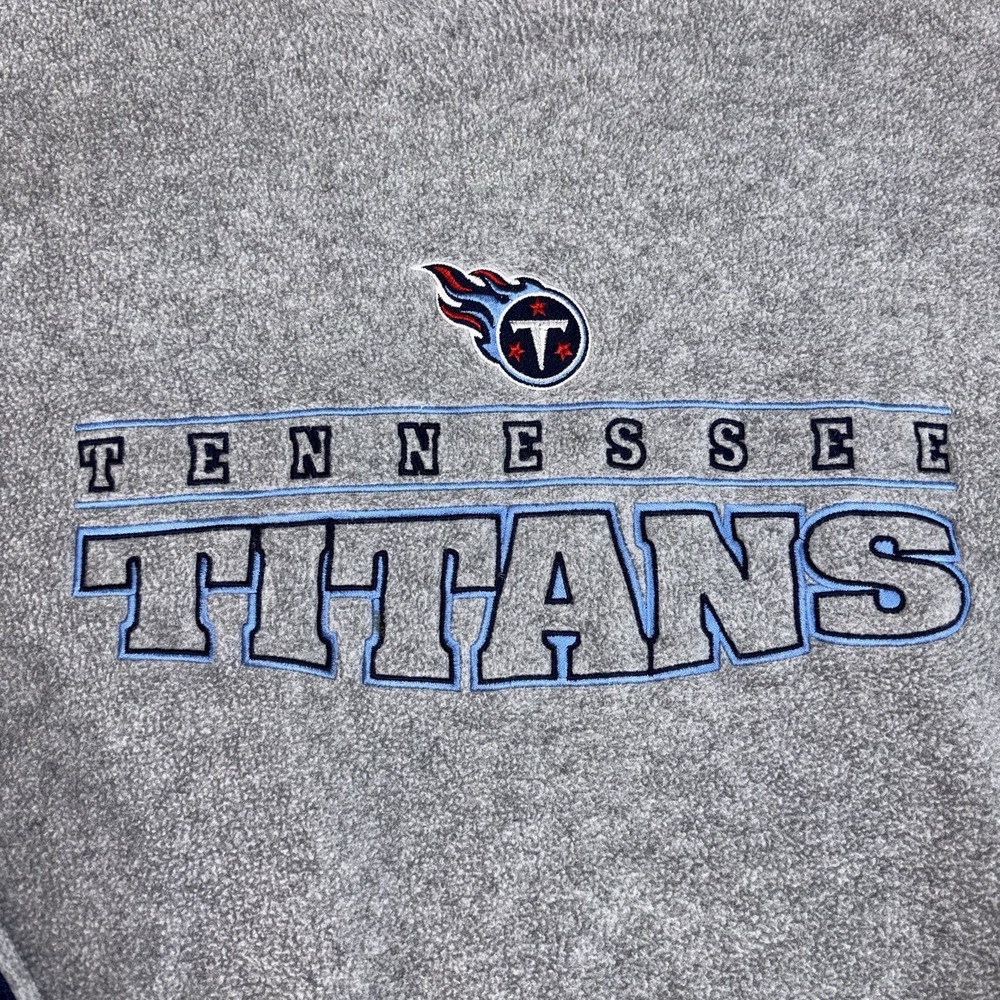 Tennessee Titans Pullover Mens 2XL Gray Fleece Sweatshirt NFL Active Crewneck‎